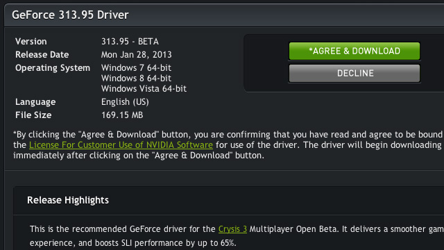 Beta Версия Drivers Nvidia